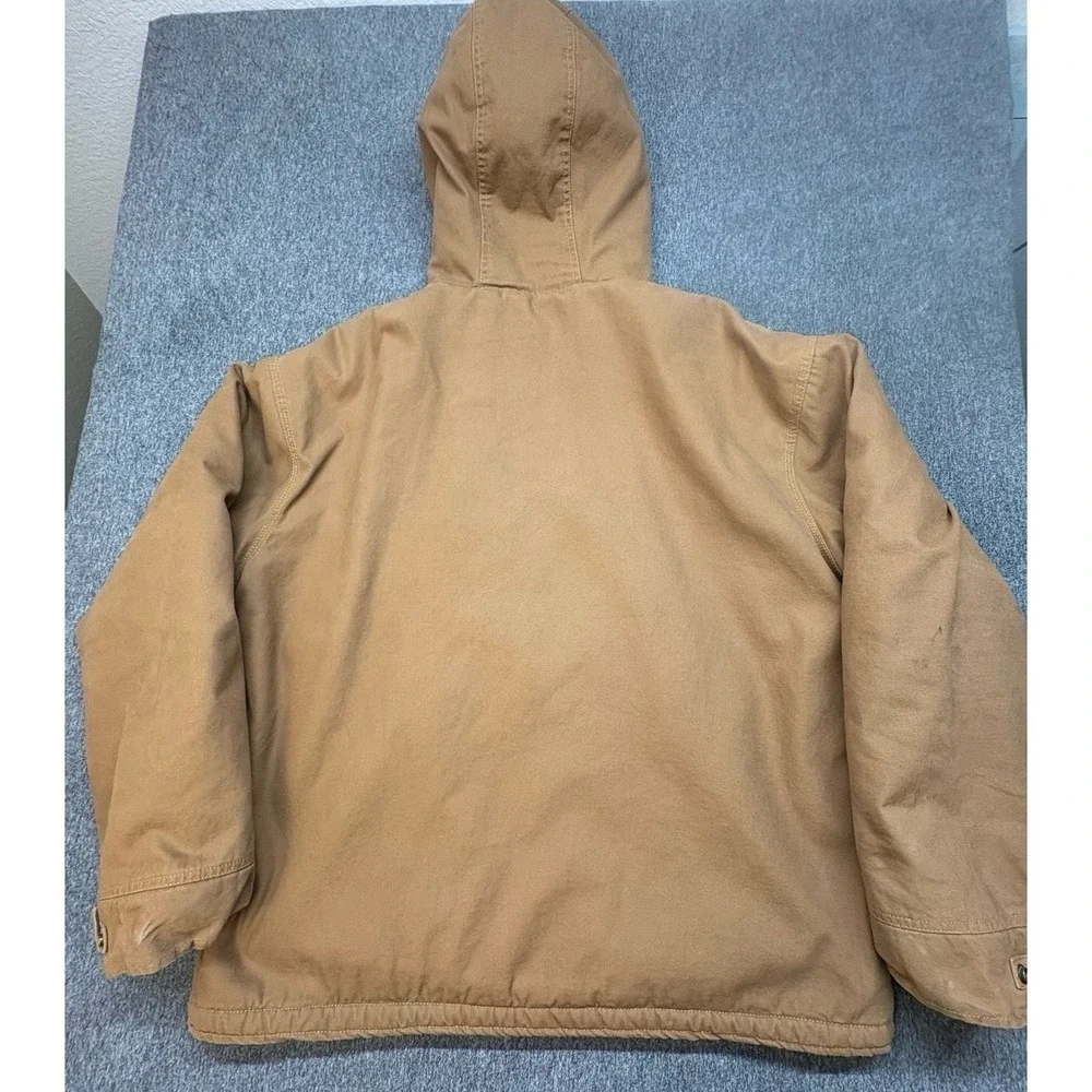 Vintage Dickies Hooded Jacket Men's 2XL Brown Duck Canvas Workwear Chore Detroit